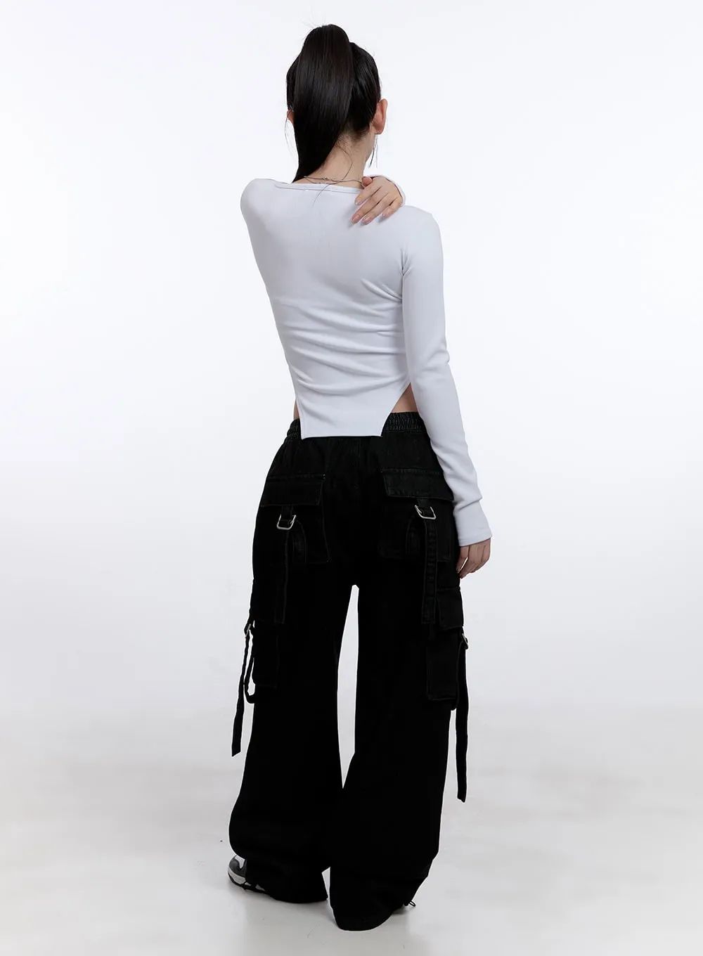 Cargo Denim Baggy Pants CJ509
