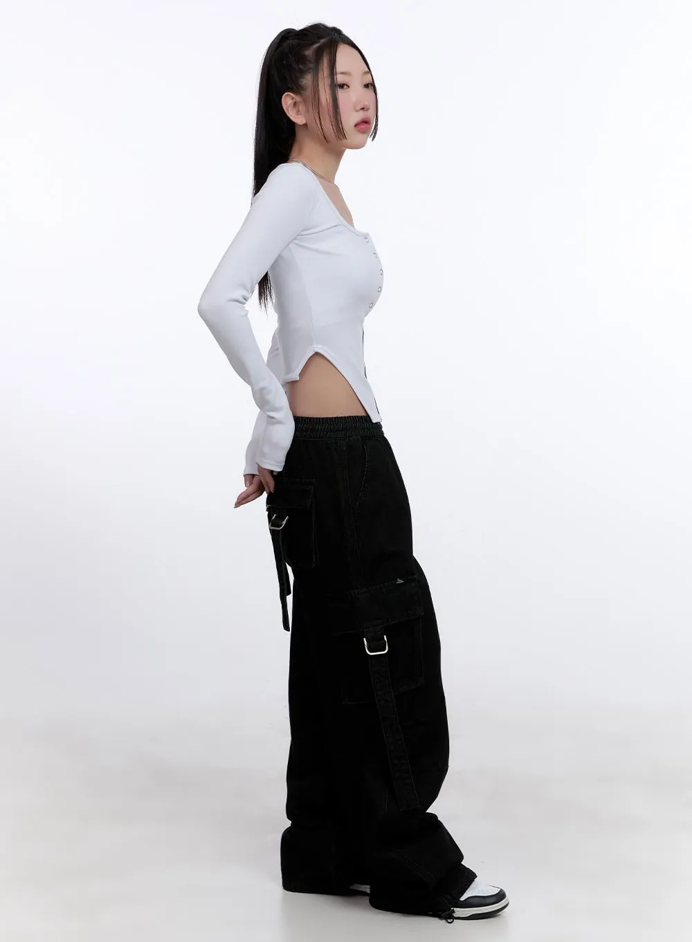 Cargo Denim Baggy Pants CJ509