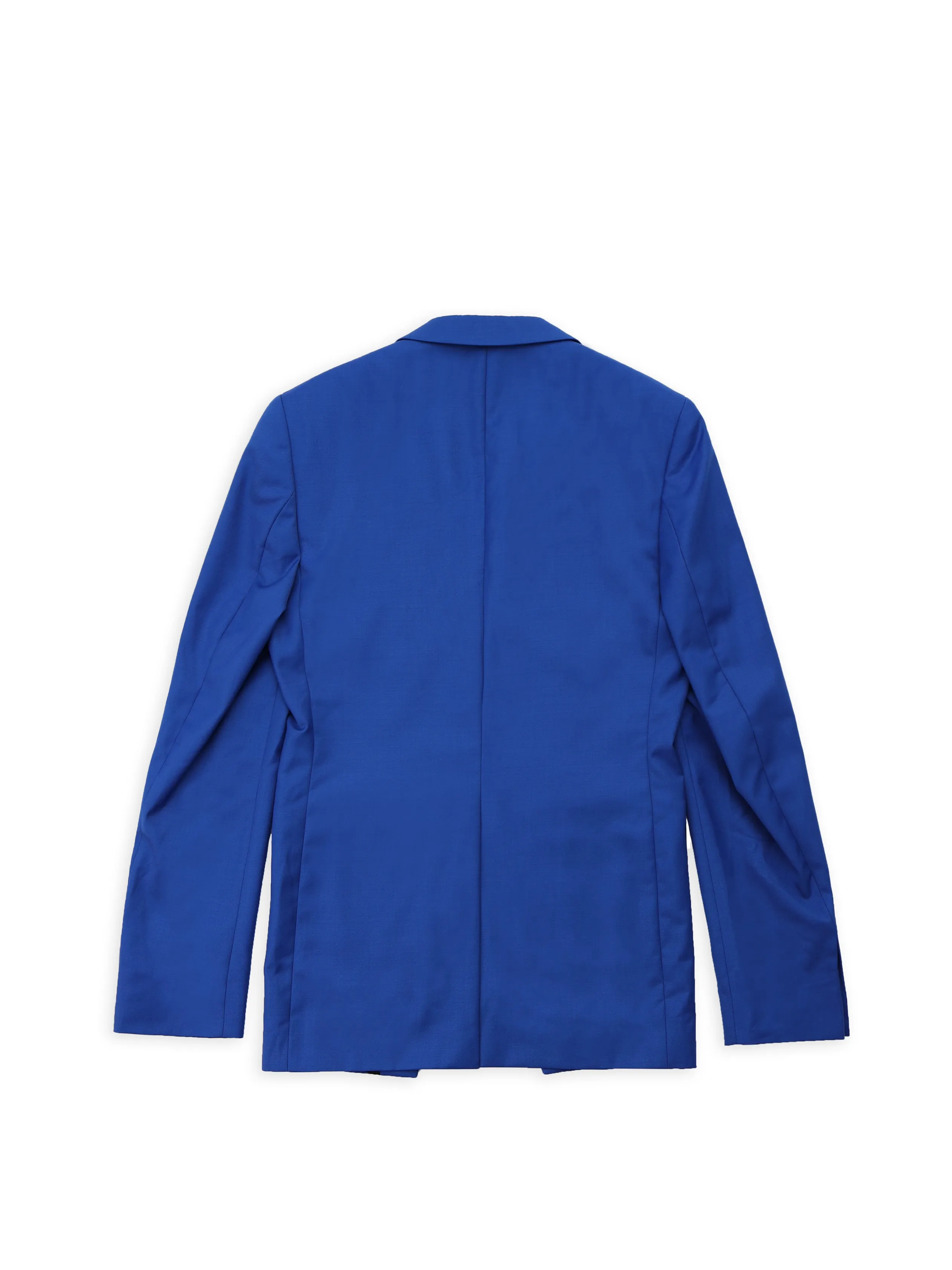 Cobalt Blue Cutaway Wool Blazer