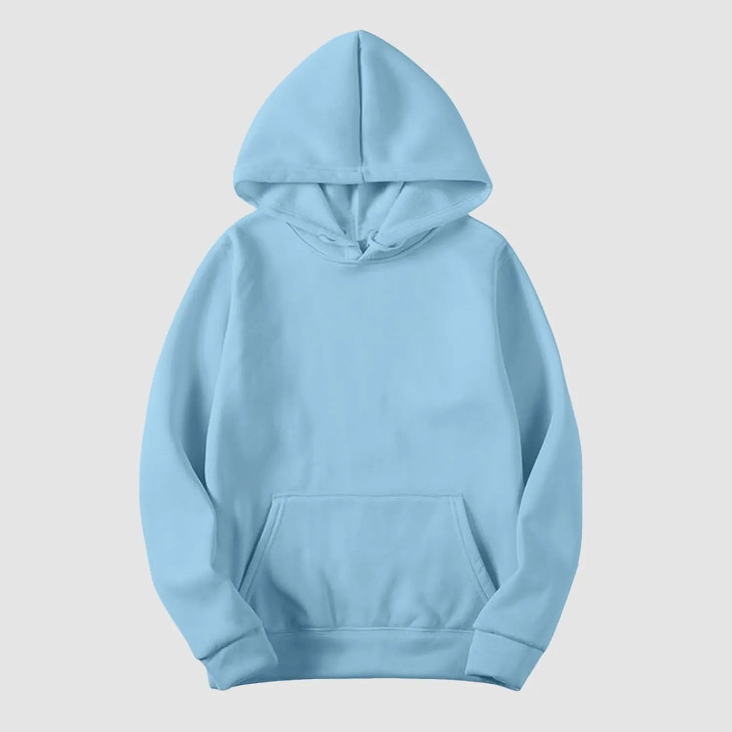 Hoodies For Women Plus Size Long Sleeve Drop Shoulder Casual Sweatshirt Solid Color Drawstring Fashion Sweatshirts