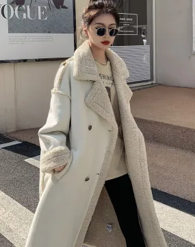 Lamb Wool Hot High-End Velvet Thickened Cotton Women's Coat