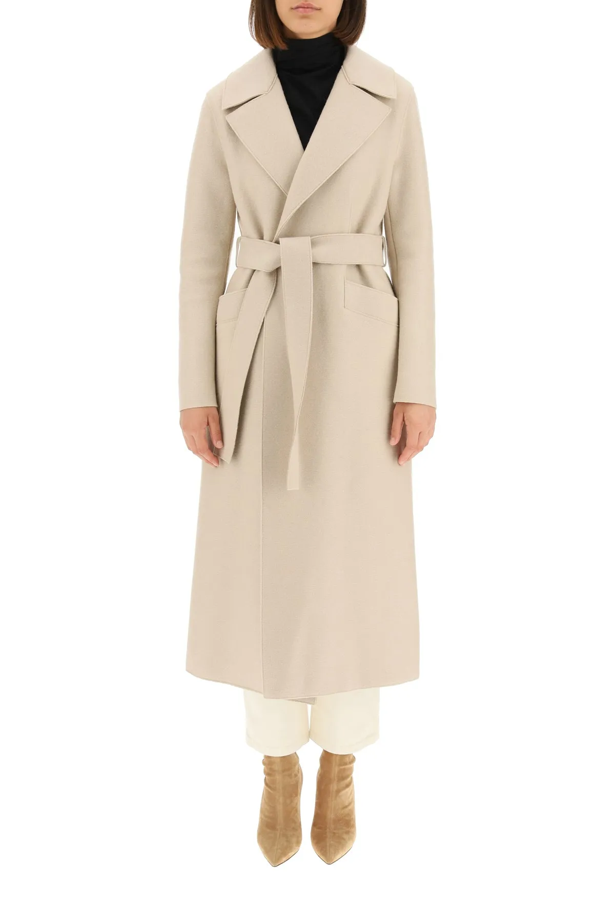 LONG COAT IN PRESSED WOOL