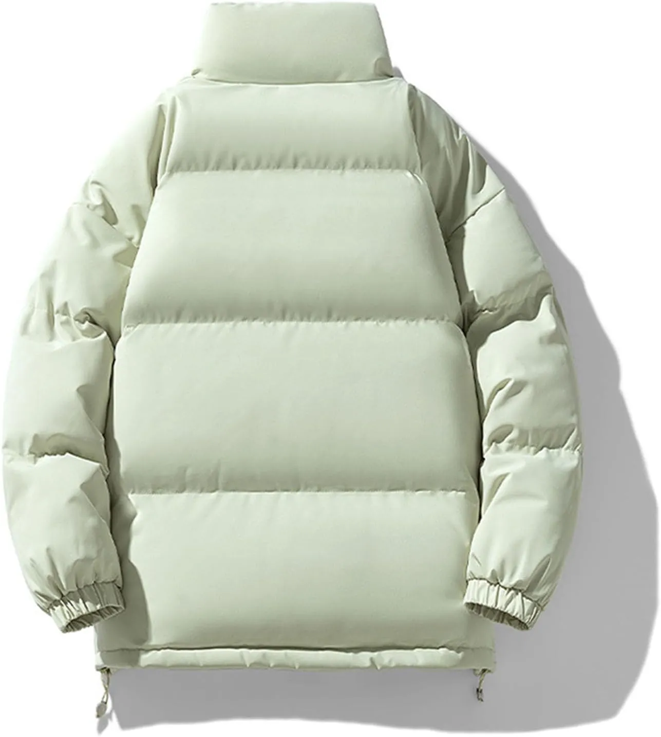 Men's Puffer Jacket Lightweight Down Coat Stand Collar Quilted Jacket Zip up Insulated Jacket Plus Size Winter Coats