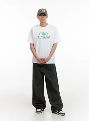 Men's Solid Cotton Baggy Pants IL404