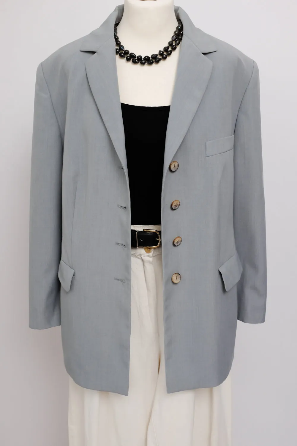 PURE NATURAL FABRIC BLUE VINTAGE BLAZER