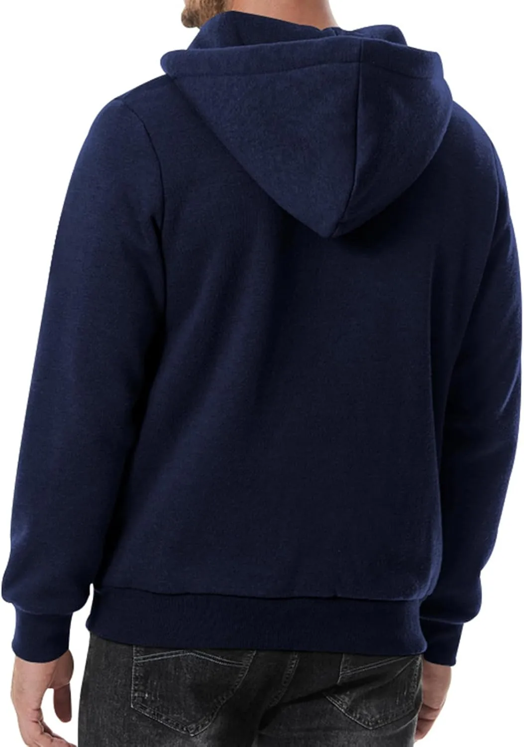 Quarter Zip Hoodies for Men Basic Hooded Sweatshirt Drawstring Casual Long Sleeve Pullover Shirts Workout Tops Unisex