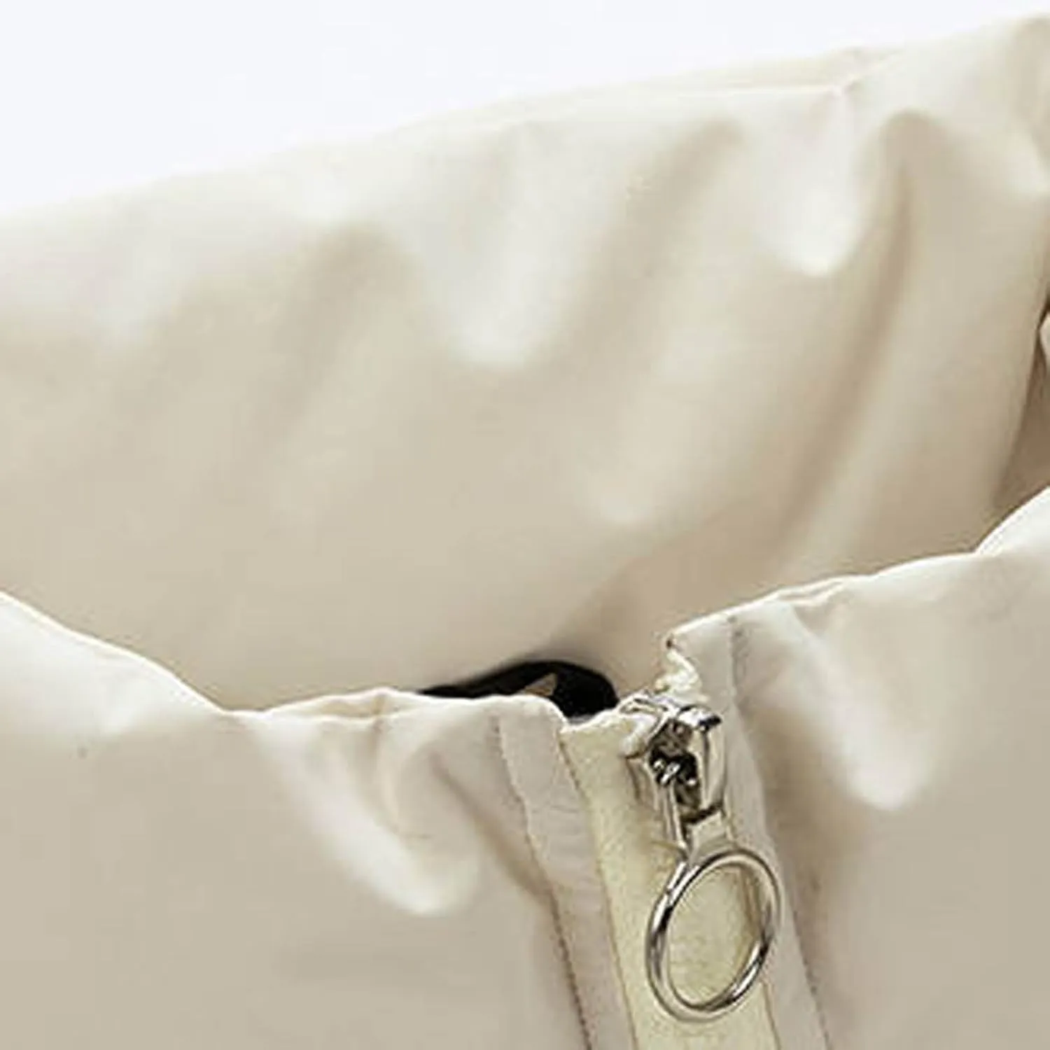 Quilted Puffer Jacket Men Stand Collar Zip up Lightweight Padded Down Jacket Winter Warm Insulated Puffy Coat with Pocket