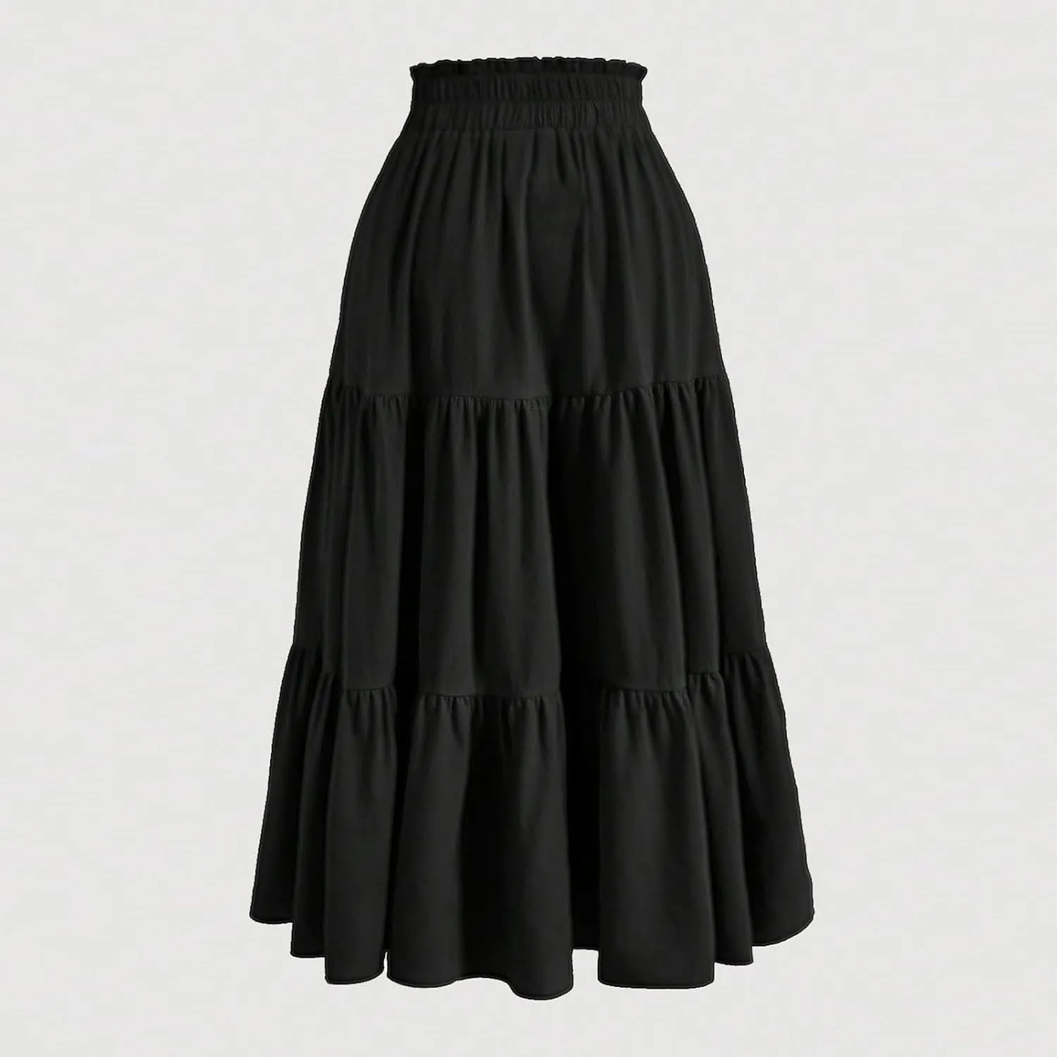 Skirts for Women Trendy Summer Tiered Elastic High Waisted Floral Skirt Vacation A Line Drawstring Flowy Long Skirts