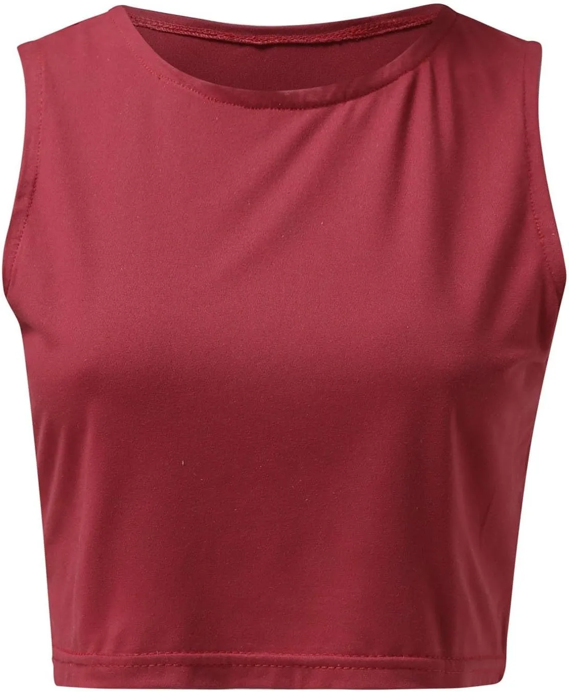 Tank Top for Women Double Lined Crop Tank Tops Casual Basic Shirts Sleeveless Workout Tops Cute Summer Clothes Teen Girls