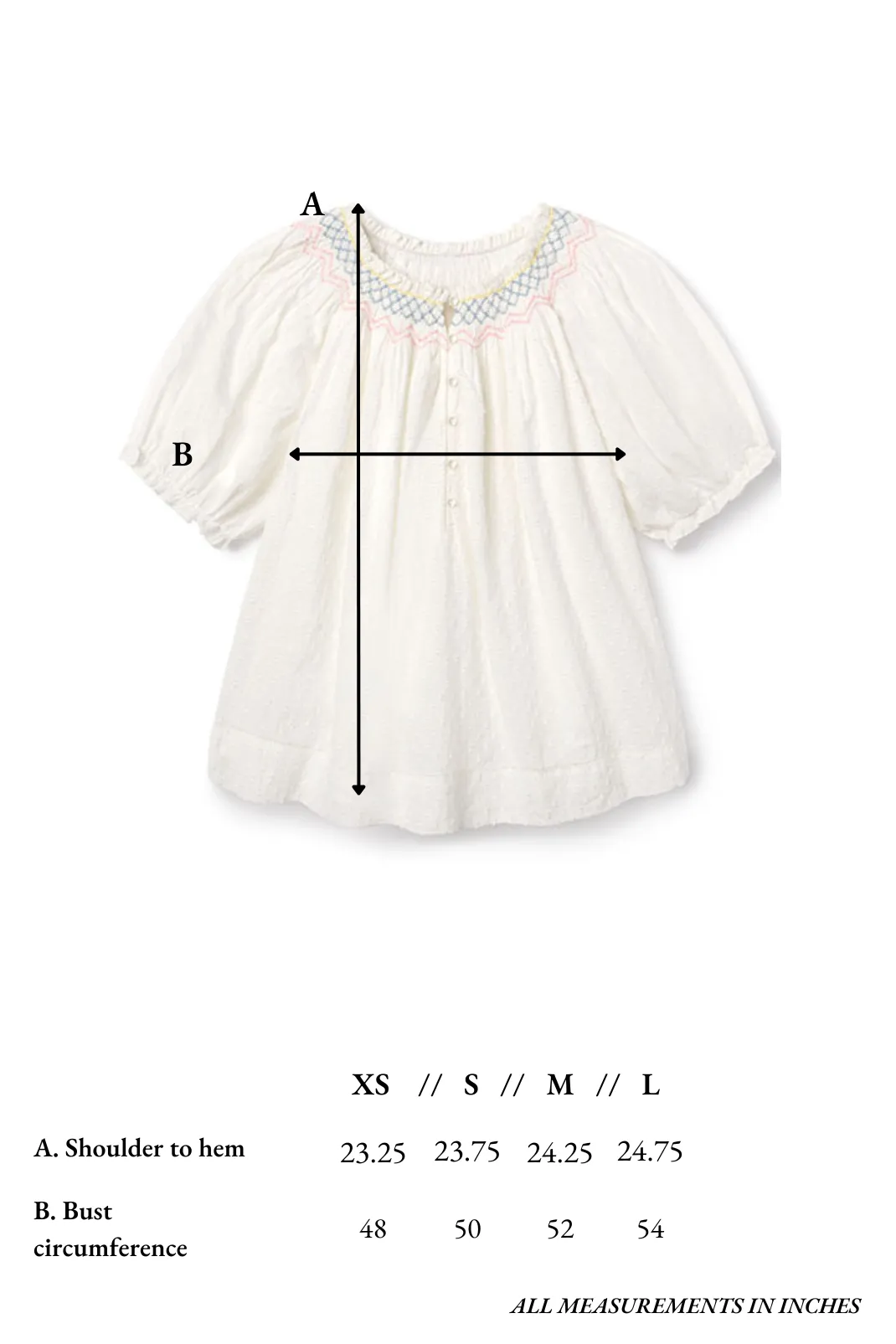Willow Top in White Swiss Dot