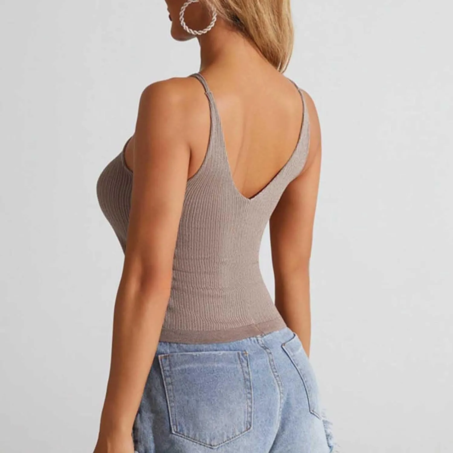 Women's Criss Cross Halter Crop Tops Sexy Keyhole Sleeveless Ribbed Knit Tank Top Summer Casual Slim Y2K Tank Tees